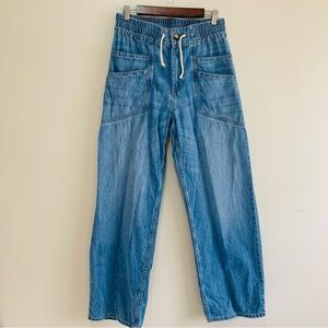 ba&sh Mima Elastic Waist Jeans wide leg size 10